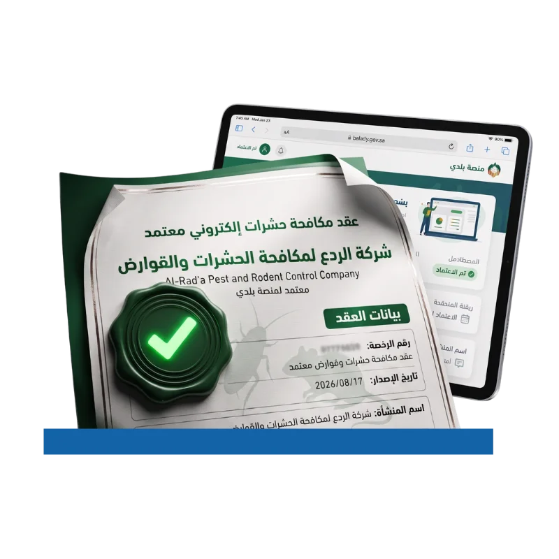 والقروية  تُقدم لك شركة الردع لمكافحة الحشرات والقوارض حلاً سريعاً ومضموناً لإصدار وتجديد الرخصة التجارية فوراً لكافة